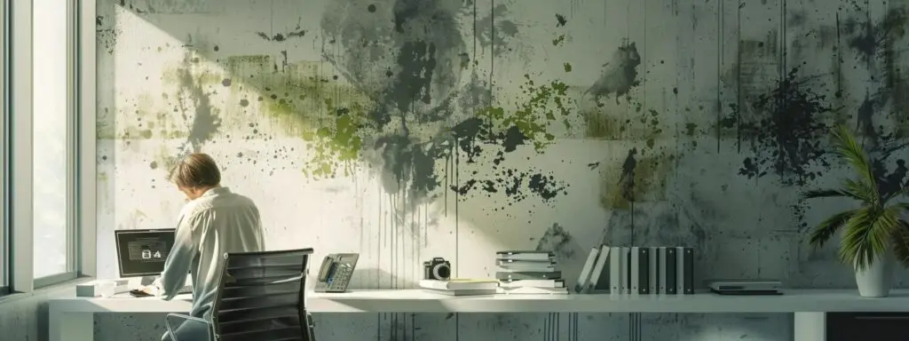 Your Guide To The Mold Removal Process 1 Signs of mold infestation in a home, including discoloration and water damage.