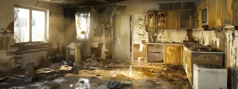 Vacate cleaning of dirty house, with lot of dirt on the garage, greasy kitchen, and excessive mold on bahtroom